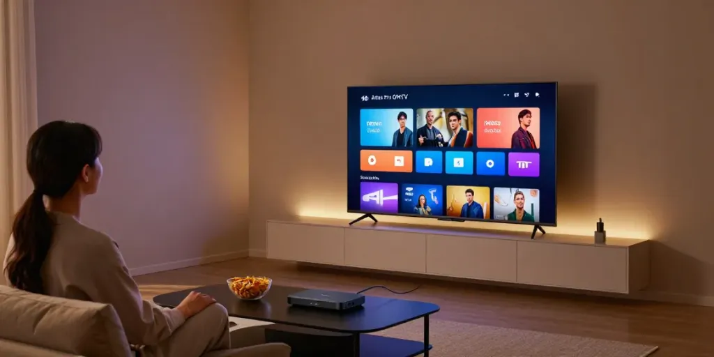 Expérience de divertissement à domicile avec Atlas Pro ONTV sur Smart TV